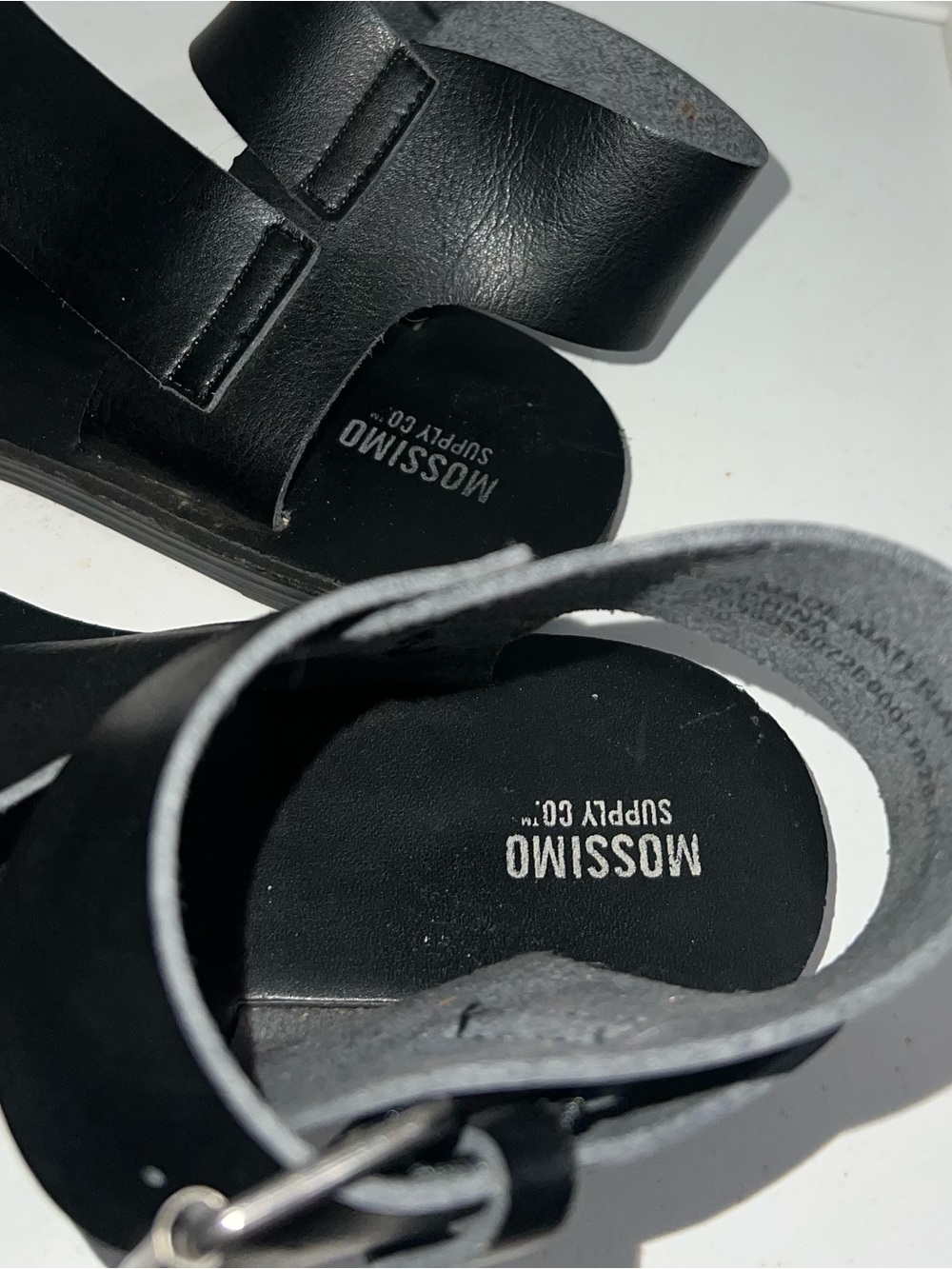 Mossimo Supply Co. Black Strappy Toe-Loop Ankle Buckle Sandals - Picture 3 of 4
